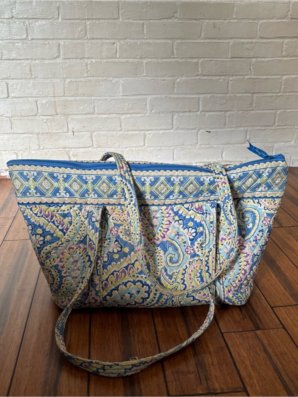 capri blue paisley tote - vera bradley